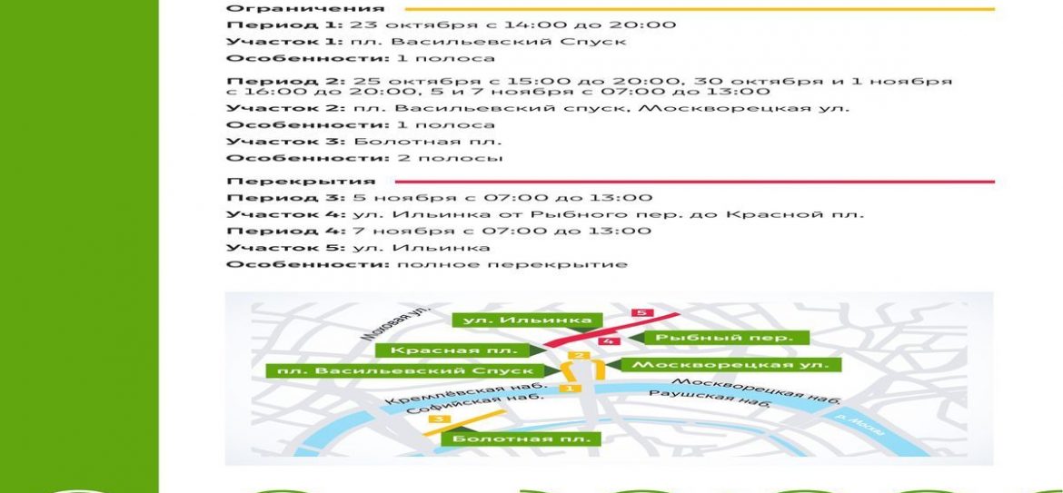 Москва перекроет несколько улиц из-за проведения торжественного марша на Красной площади