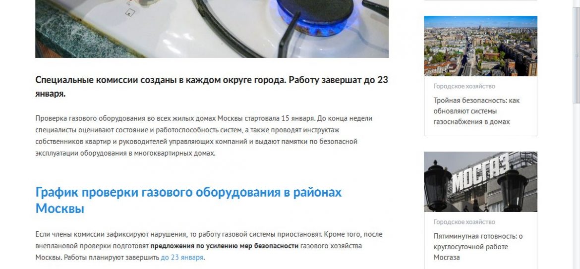 Москвичей призвали заменить устаревшие газовые плиты и колонки